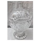 Vtg Crystal Freedom pattern footed candy dish