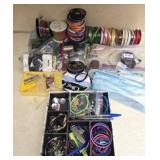 Estate lot of ribbon and jewelry
