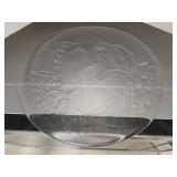 Clear glass santa platter