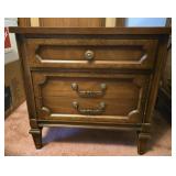 Vintage solid wood nightstand