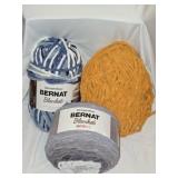 Lot of 3 Yarnspirations Bernat Blanket Ombre Yarn