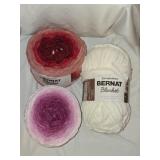 Lot of 3 Yarnspirations Bernat Blanket Ombre Yarn
