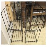 Pair of wire shelves
