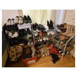 Huge Lot of Ladies Shoes & Racks