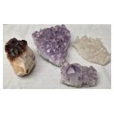 Lot of Natural Amethyst Quartz & More Crystals