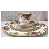 4 pcs set Royal Albert Old Country Roses 1962