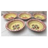 5 Royal Norfolf Fruit Pattern Bowls