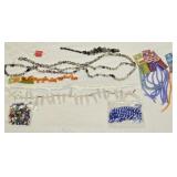 Strands of Crystal Beads Moonstone Dalmation