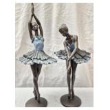 Pair of Ballerina Dancer Plastic Sculptures