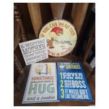 Lot of 4 metal signs