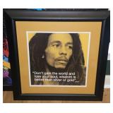 Framed Bob Marley Quote & Picture
