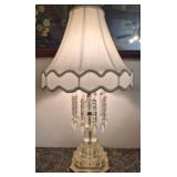 Vintage Crystal Prism Lamp WORKING