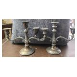Silver plated candle stick holders