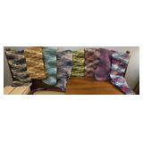 Lot of 8 handmade crocheted scarves approx 4
