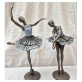 Pair of Ballerina Dancer Plastic Sculptures