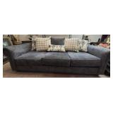 Cindy Crawford Home Navy Blue Sofa w Pillows