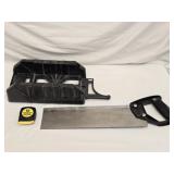 Stanley Hand Saw with Tape Measurer & Stand