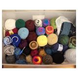 HUGE Tote Lot of Misc Colored Yarn MOSTLY NEW