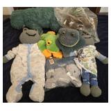 Estate lot of stuffed & crocheted toys