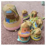 Handmade clay windchimes