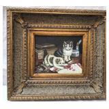Gold Framed Painting of Kittens