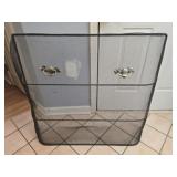 Vintage wire fireplace screen