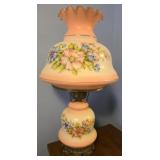 Floral Gone with the wind style lamp WORKING