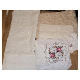 Bag Full of Vintage Lace & Embroidered Tablecloths