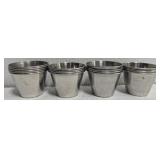 Set of 17 stainless steel condiment holders