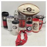 Georgia Bulldogs Cups Bandana and Football