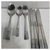 Partial set of stainless flatware