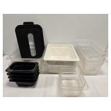 Lot of 10 Plastic Commercial Kitchen Containers