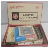 Estate lot of playing cards and more