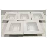 Set of 5 Ceramic Square Bowls