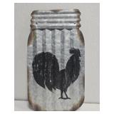 Rooster aluminum hanger decor