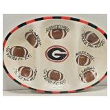 Cabells Ceramic Georgia Bulldogs Football Platter