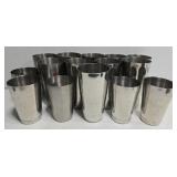 Lot of 15 stainless steel cups