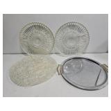 Lot of 4 platters