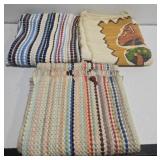 Lot of 3 colorful rugs
