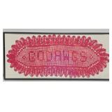 Framed Go Dawgs Georgis Bulldogs Crochet Lace
