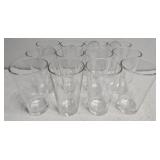 Lot of 12 beer glasses