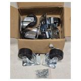 Lot of 6 Metal Castor Wheels