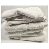 Lot of 6 White Bath Towels