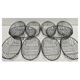 Set of 10 Black Metal Multi Purpose Baskets