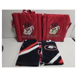 Lot of 4 Georgia bull dogs towels and seats