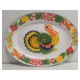 Vintage metal turkey platter