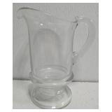Clear glass pitcher