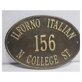 Metal plaque