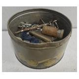 Tin can full of hardware