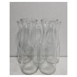 Set of 5 glass vases